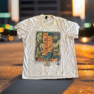 BOXING Mayweather vs Pacquaio 2015 Tshirt White Size 2XL Good Used Condition